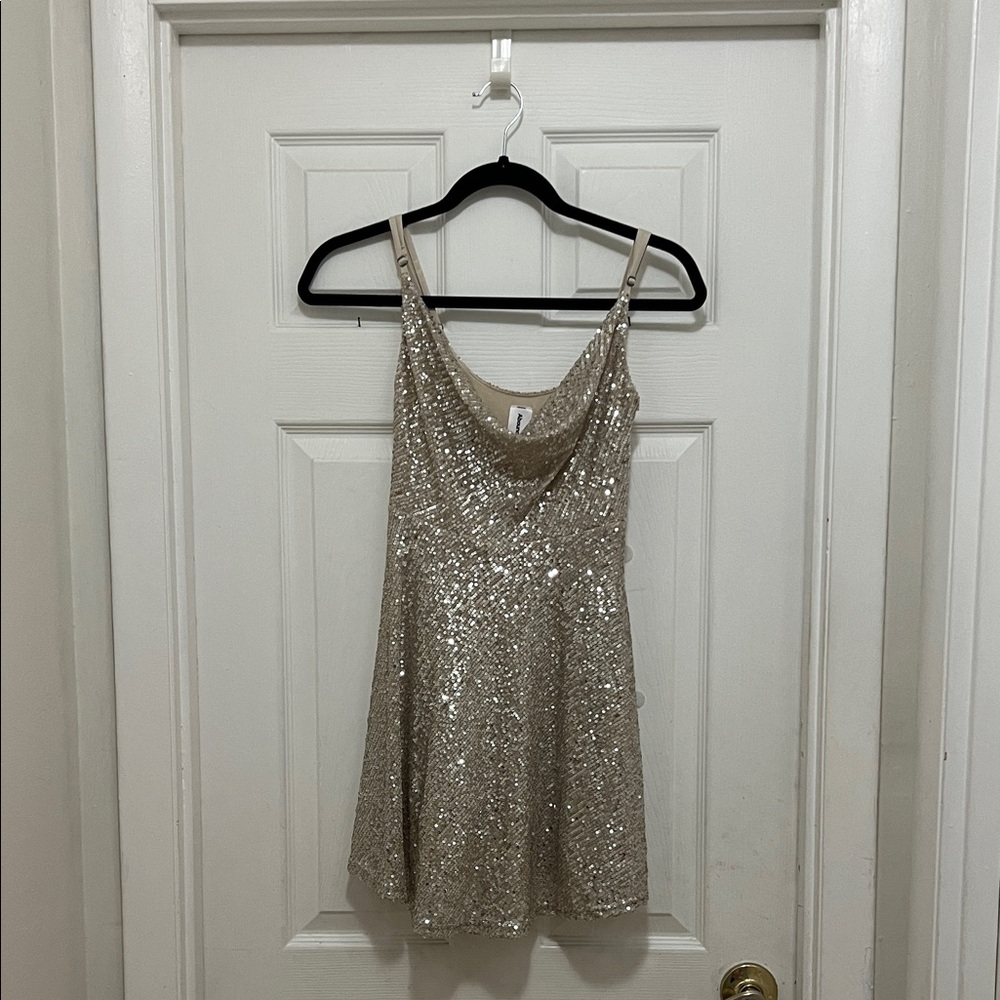 Abound Champagne Sequin Dress